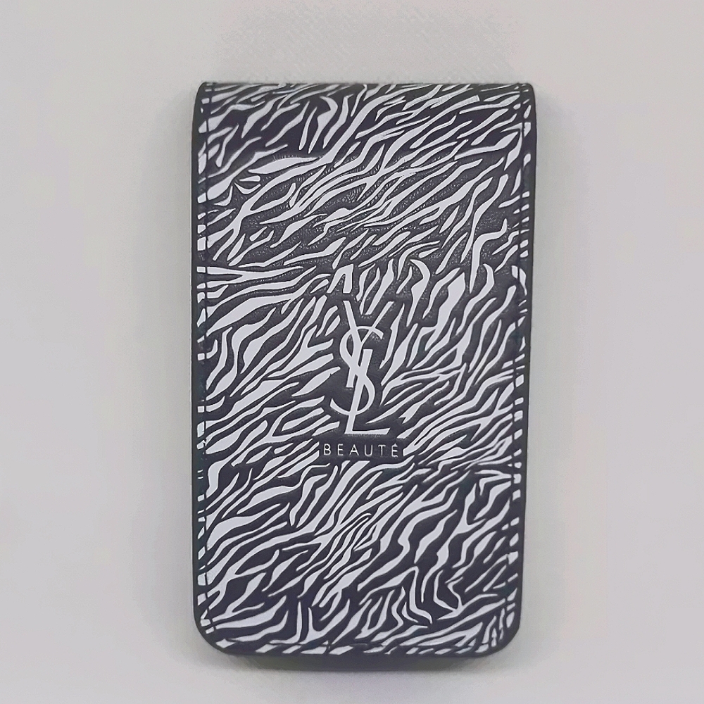 Yves Saint Laurent Logo Zebra Print Lipstick Case